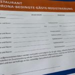 Corona Liste Registrierung Restaurant