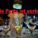 Party vorbei Fest Gläser