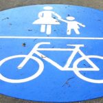 Rad- Fußweg Fußgänger Radler