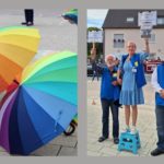 AfD, Bunte Regenschirme, Regenbogen
