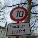 Tempo 10 Baustellenausfahrt