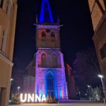UNNA Leuchtbuchstaben Kirche Weihnachten
