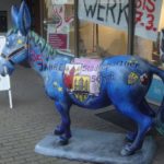 Esel Unna blau