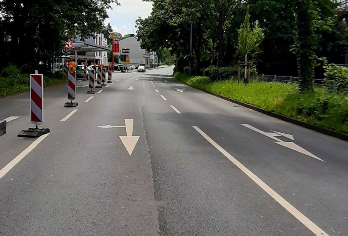 Verkehrsring Unna gesperrte Spur