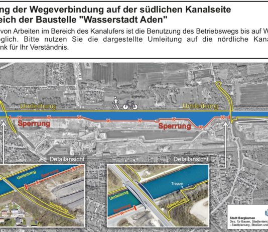 Unbefugtes Betreten und beradeln der Baustelle Wasserstadt Aden: Stadt Bergkamen kündigt Anzeigen an