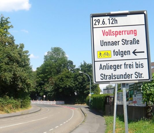 Noch bis Ferienbeginn dicht – Vollsperrung auf Unnaer Straße in Massen wird um weitere Woche verlängert