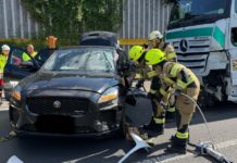 Schwere Kollision auf A2: Kamener Feuerwehr befreit Verletzten aus Wrack – Christoph 8 im Einsatz