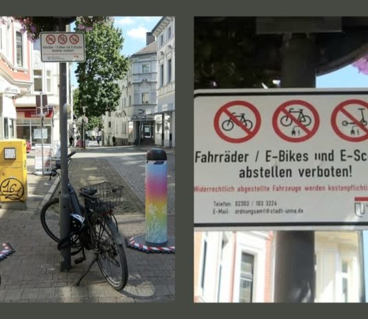 Neue Schilder gegen zweirädrige Wildparker – Braucht Unna mehr Fahrradständer in der City?
