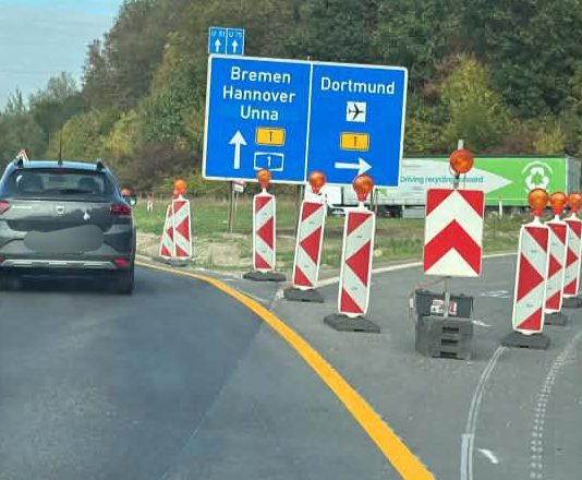 Stau-Chaos am Kreuz Dortmund/Unna: Keine Zufahrt von B1 zur A1 Richtung Dortmund bis Ende 2028