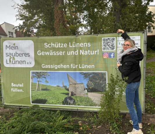 Verein „Mein sauberes Lünen“ hängt Banner im Stadtgebiet auf – „Nicht wegsehen – selbst aktiv werden!“
