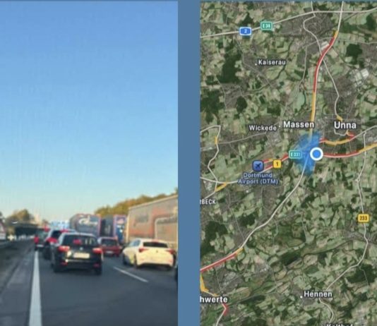 Stau-Chaos am Kreuz Dortmund/Unna: Keine Zufahrt von B1 zur A1 Richtung Dortmund bis Anfang Dezember